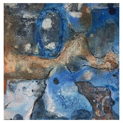 Landschaft 12, Acryl auf Papier, 30x30 cm